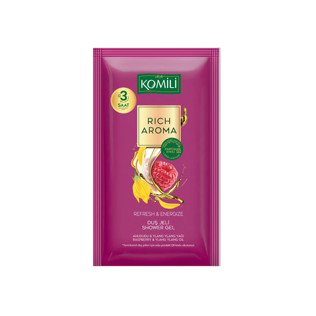 
                                                         Komili Rich Aroma Duş Jeli Ahududu & Ylang Ylang Yağı