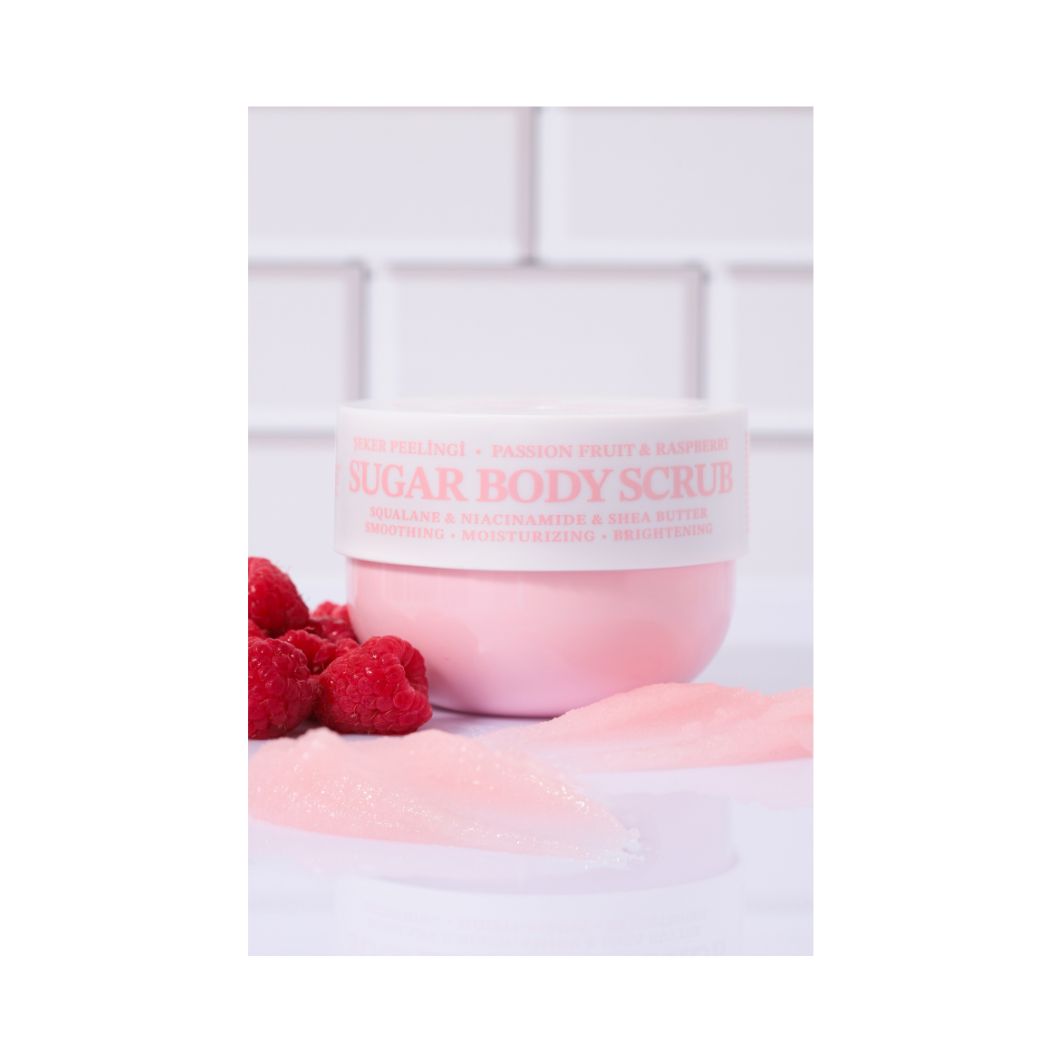 Spectra Care Pürüzsüzleştirici ve Nemlendirici Vegan Şeker Peelingi (Scrub) -Raspberry&Passion Fruit