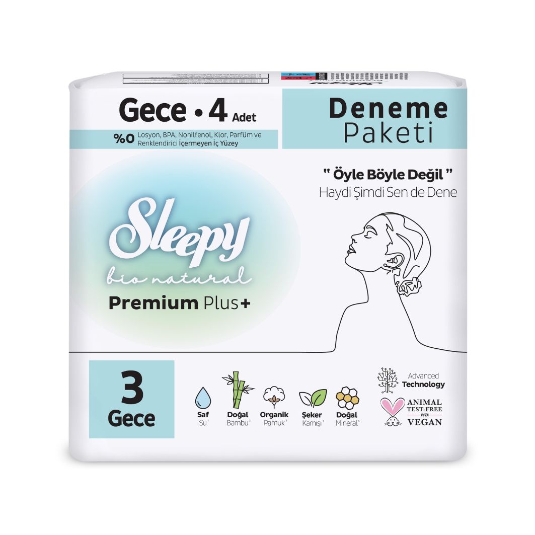 
                                                         Sleepy Bio Natural Premium Plus Hijyenik Ped