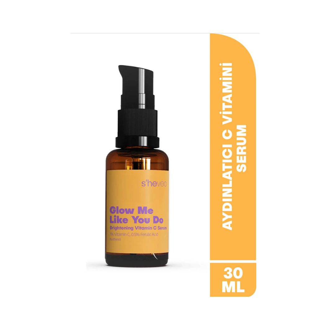 S'he Vec Glow Me Like You Do - Aydınlatıcı ve Cilt Tonu Eşitleyici Leke Karşıtı C Vitamini Serum