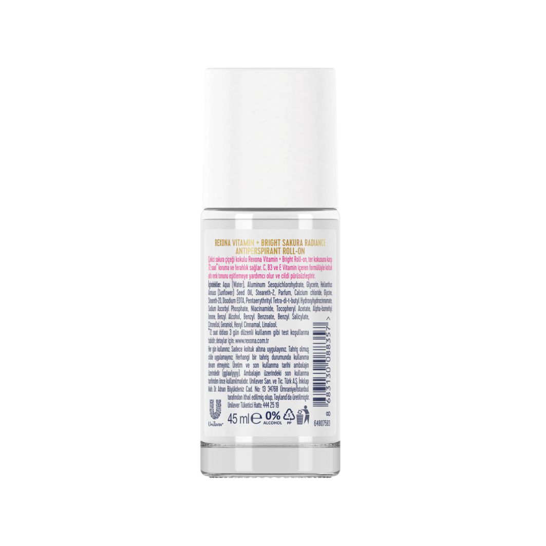Rexona Vitamin+Bright Sakura Radiance Rollon Deodorant