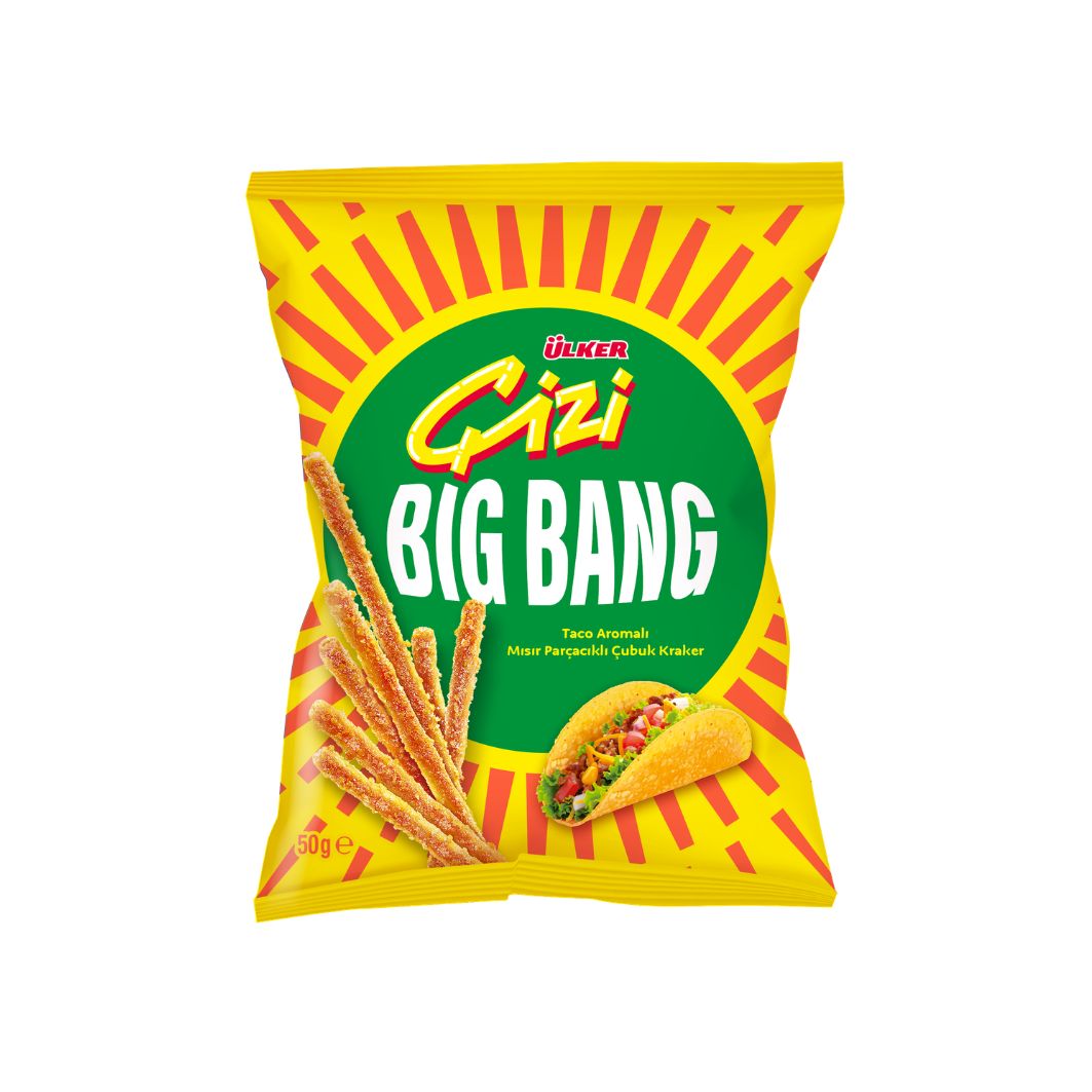 Çizi Big Bang Taco Aromalı Mısır Parçacıklı Çubuk