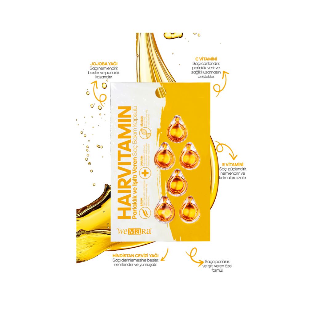Wemara Parlaklık ve Işıltı Veren Saç Bakım Kapsulü