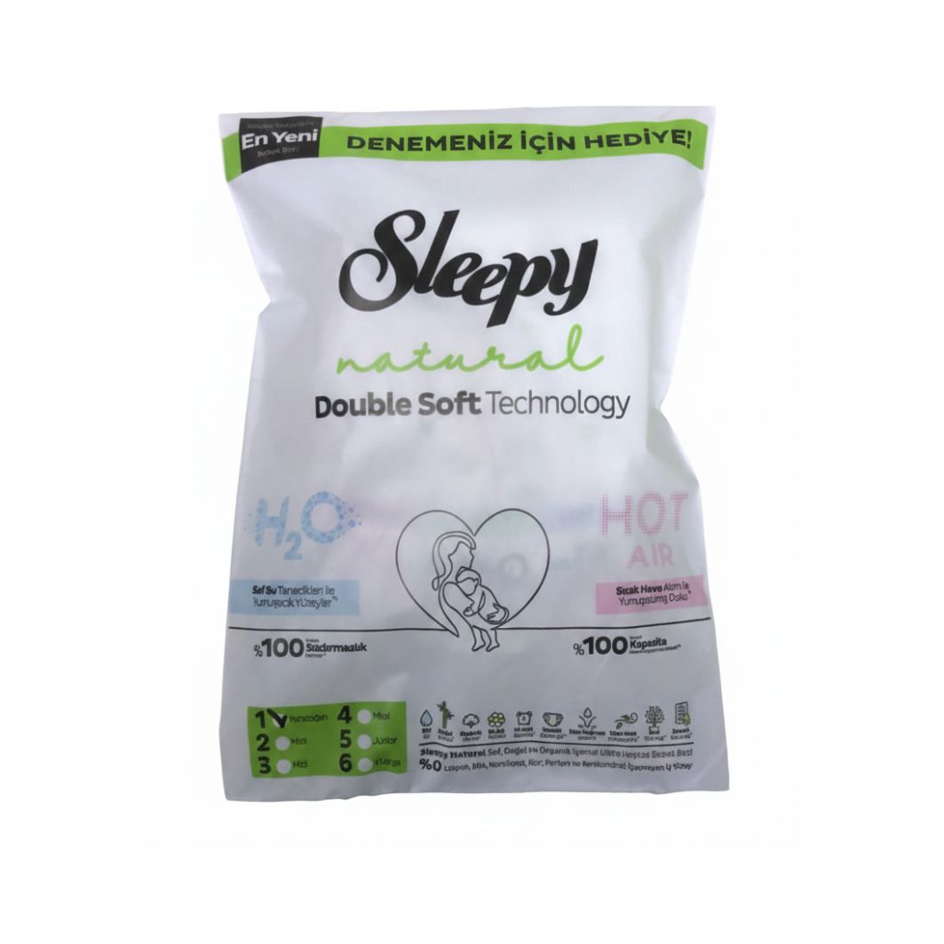 Sleepy Natural Double Soft Technology Bebek Bezi Deneme Boyu No:1