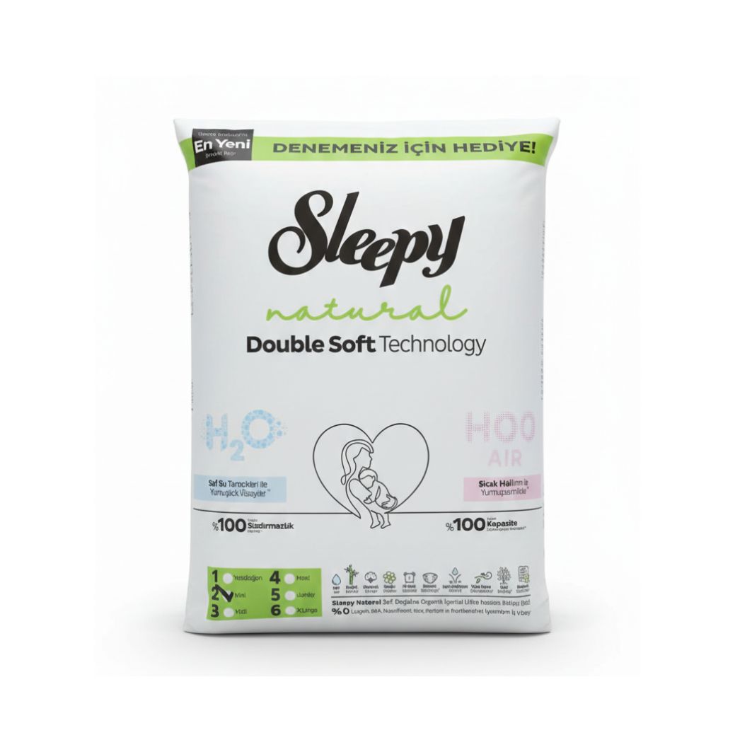 Sleepy Natural Double Soft Technology Bebek Bezi Deneme Boyu No:2 Sleepy Natural Double Soft Technology Bebek Bezi Deneme Boyu No:2