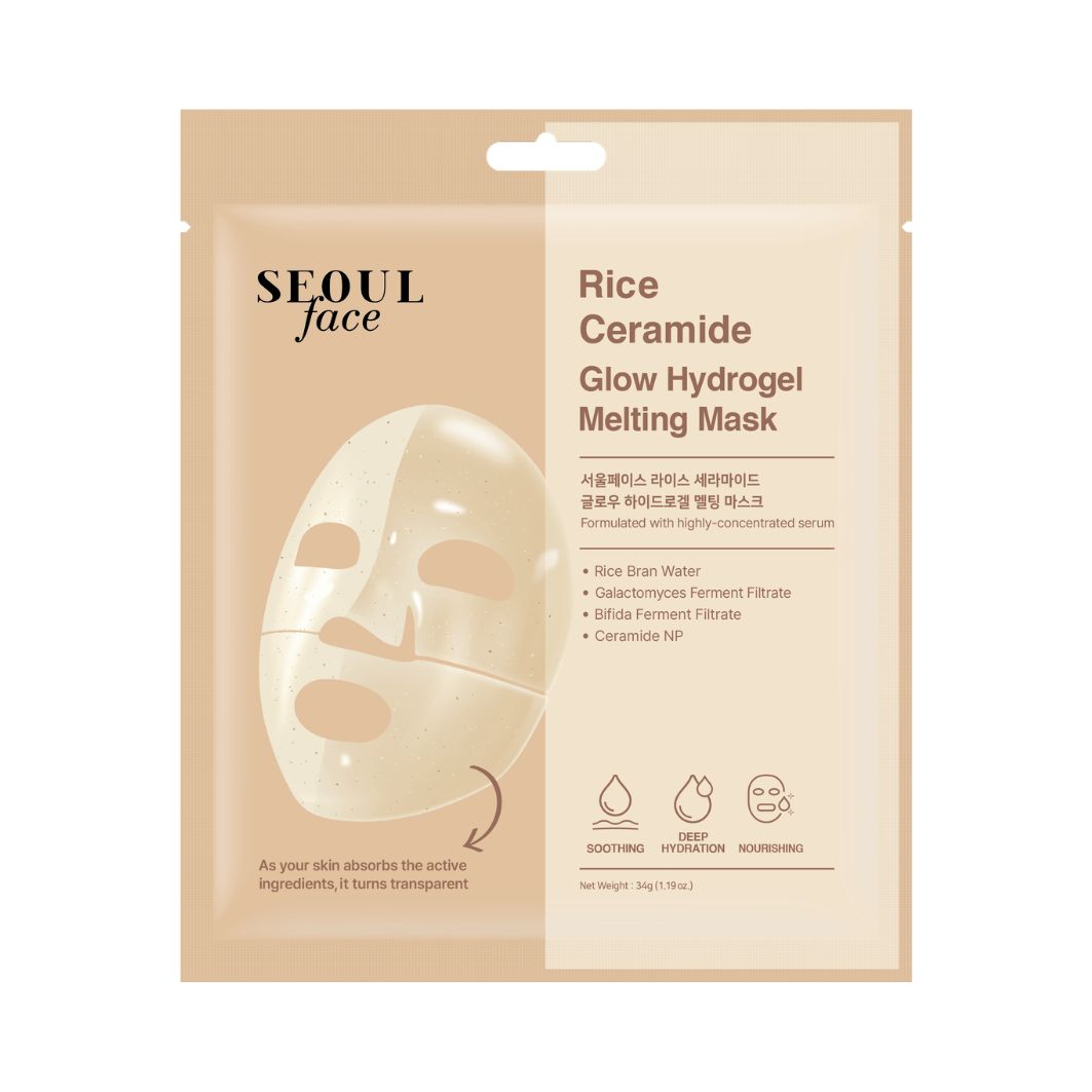 Dermal Seoul Face Pirinç Seramid Hidrojel Glow Eriyen Maske