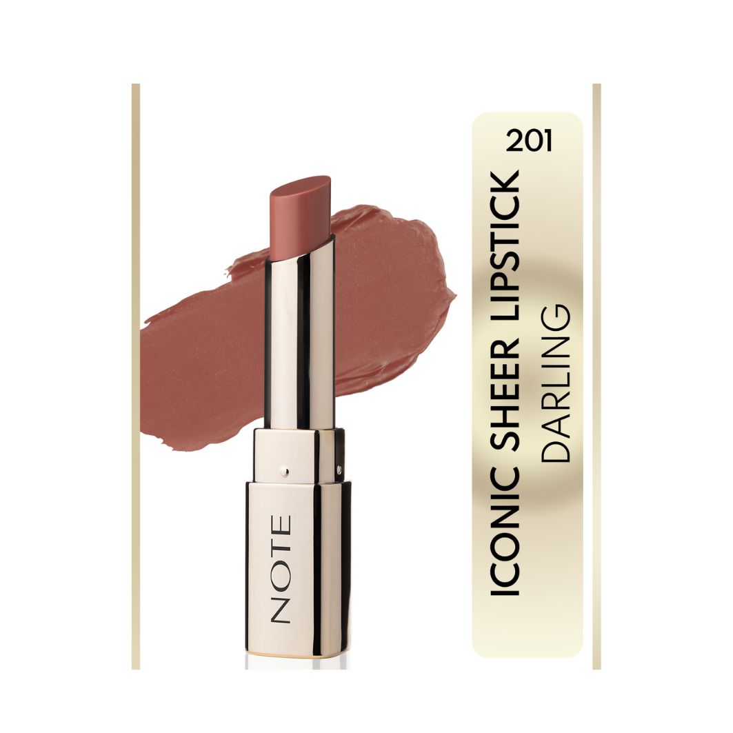 Note Cosmetics Iconic Sheer Lipstick 201 Darling Nemlendirici Parlak Ruj - Nude