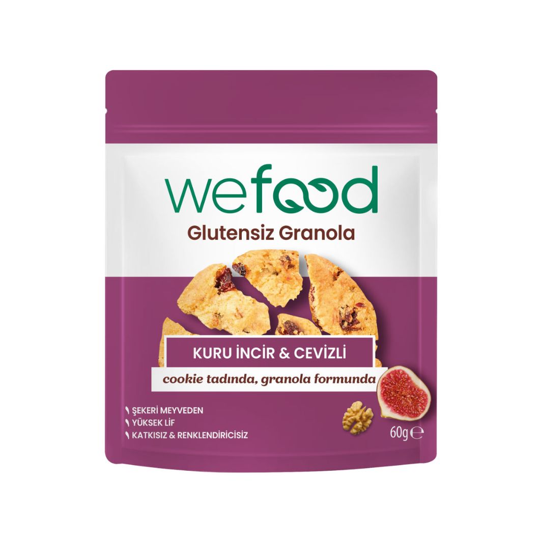 Wefood Glutensiz Granola Kuru İncir & Cevizli