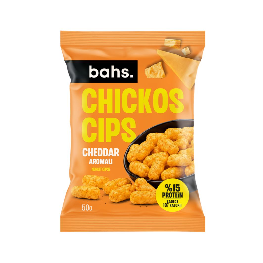 bahs. Chickos Cheddar Aromalı Nohut Cipsi