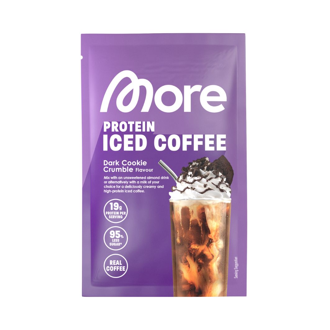 More Protein Iced Coffee – Dark Cookie Crumble More Protein Iced Coffee – Dark Cookie Crumble