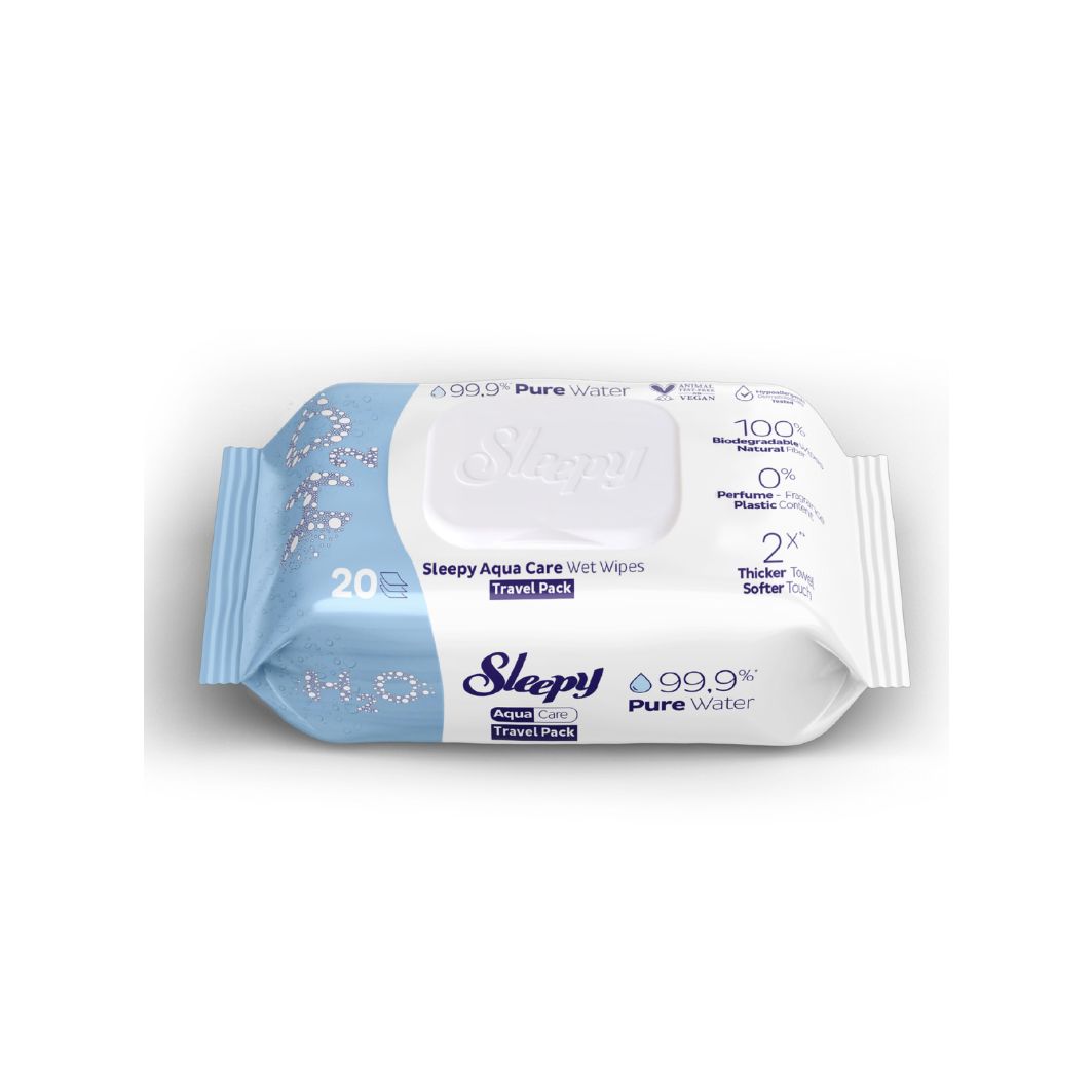 Sleepy Aqua Care H2O Yenidoğan Islak Bebek Havlusu (20 adet)