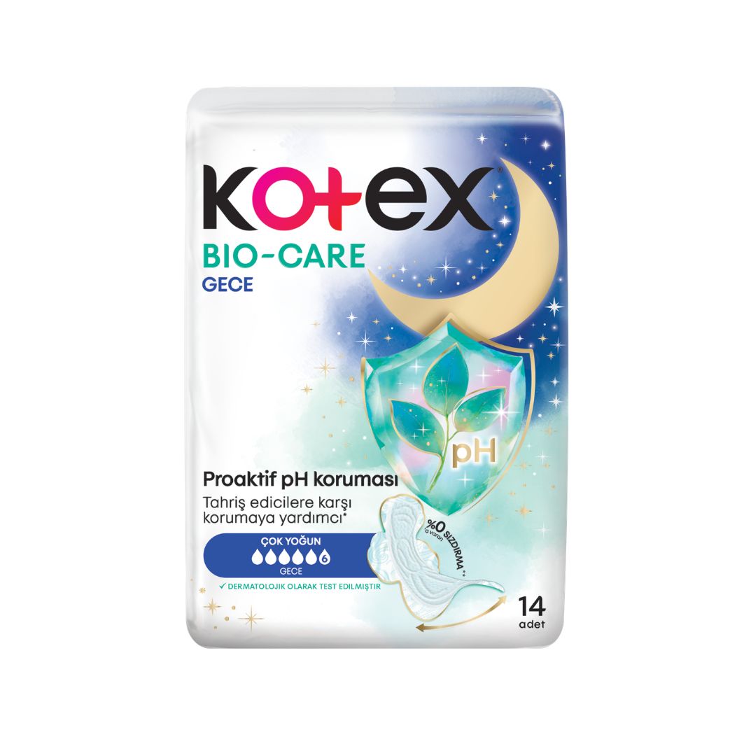 Kotex Bio-Care Quadro Gece 14x12