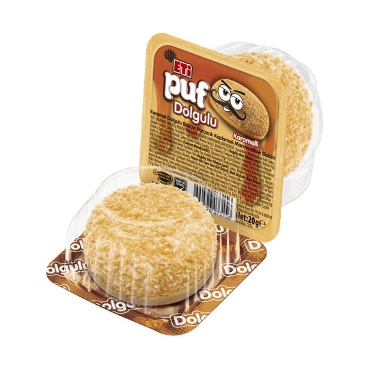 Eti Puf Karamel Dolgulu Bisküvi Eti Puf Karamel Dolgulu Bisküvi