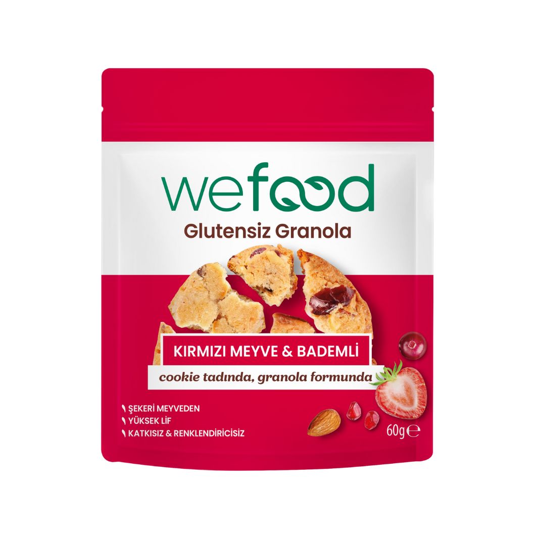 
                                                         Wefood Glutensiz Granola Kırmızı Meyveli & Bademli